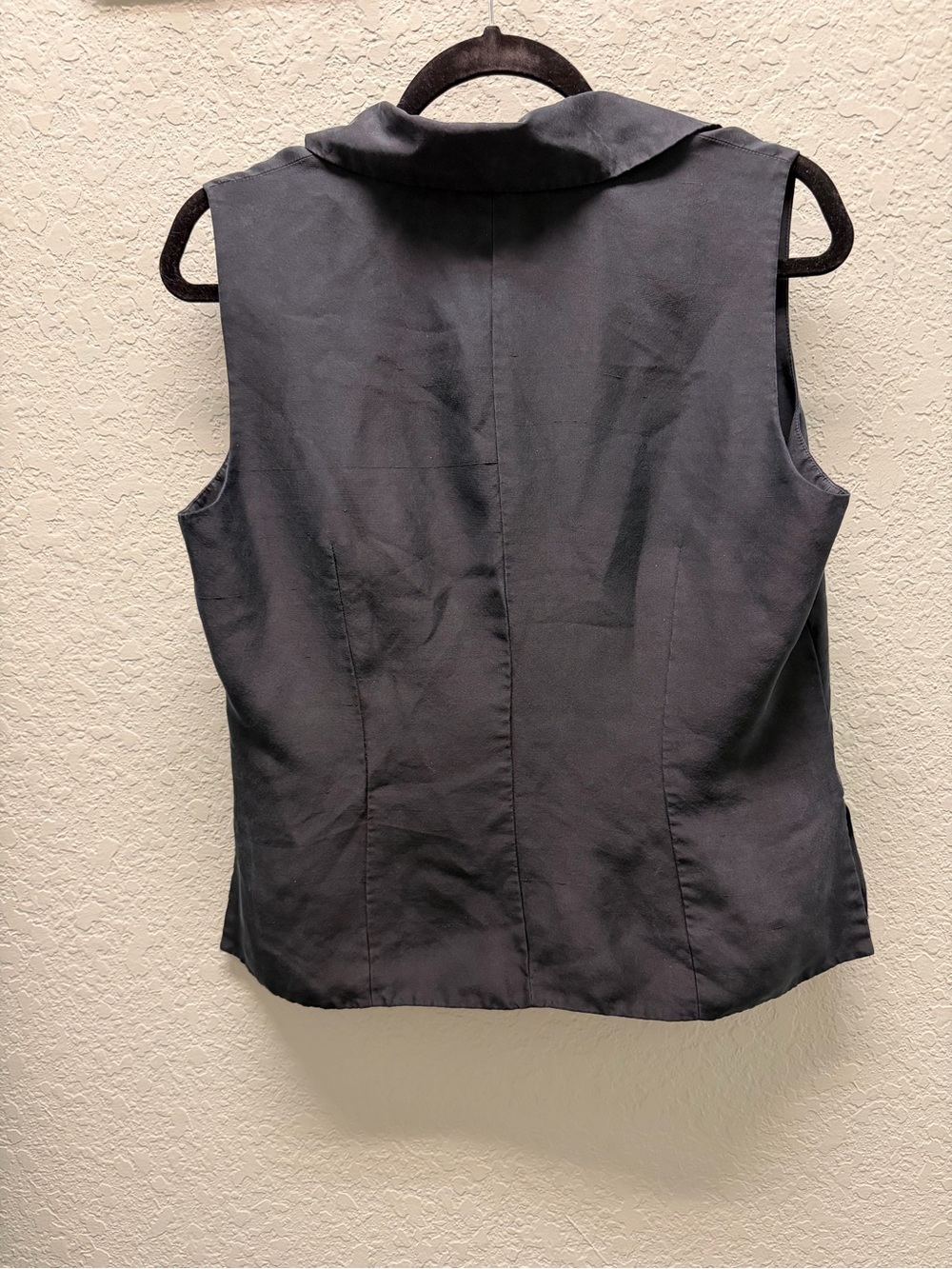 Josephine Chaus Slate Gray Sleeveless Button Front Blouse - Picture 2 of 3